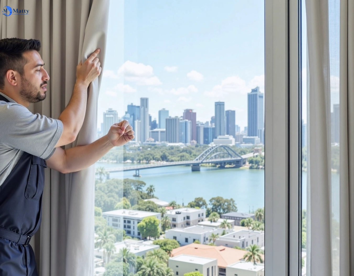 Professional curtain steam cleaning service cobbitty-nsw QLD by Matty Curtain Cleaning
